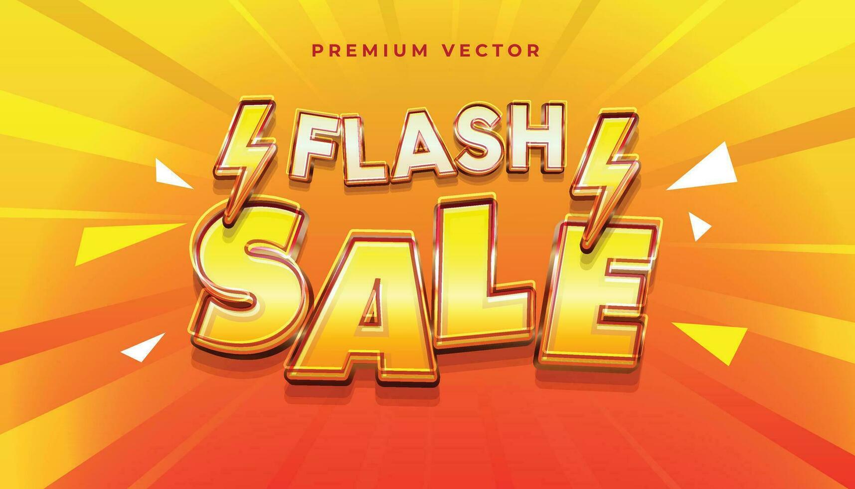 Vector Flash Sale, Yellow Gold Promotion Title