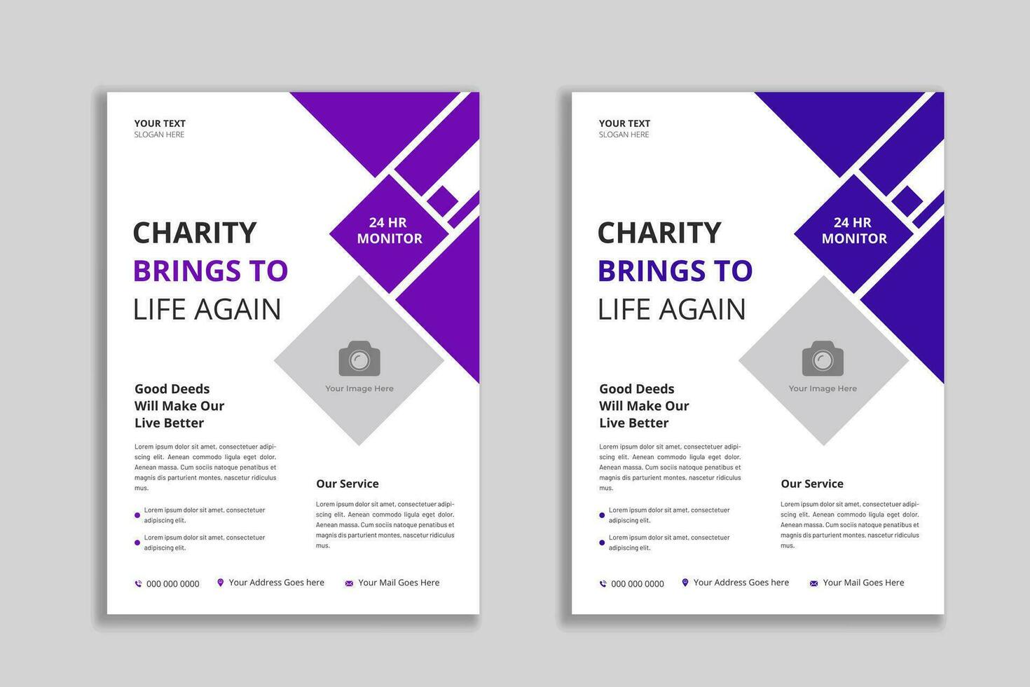 charity event proposal flyer template design vector