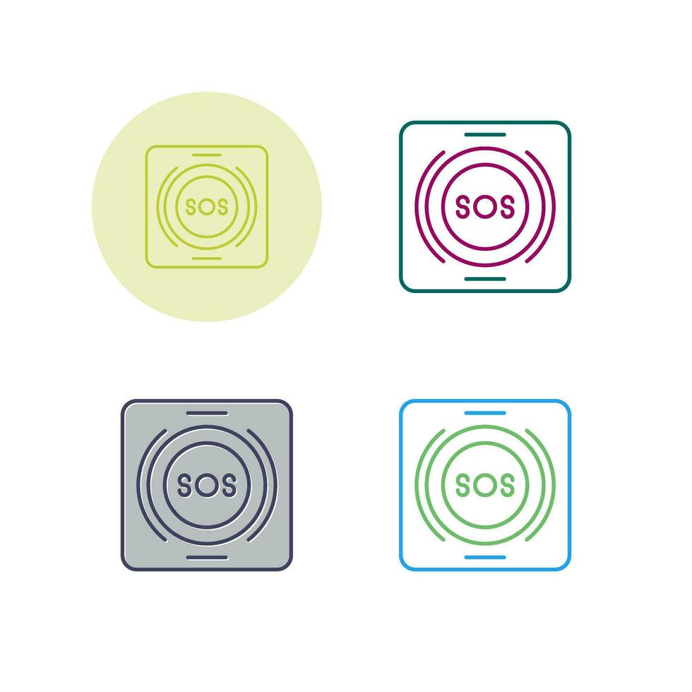 Emergency Button Vector Icon