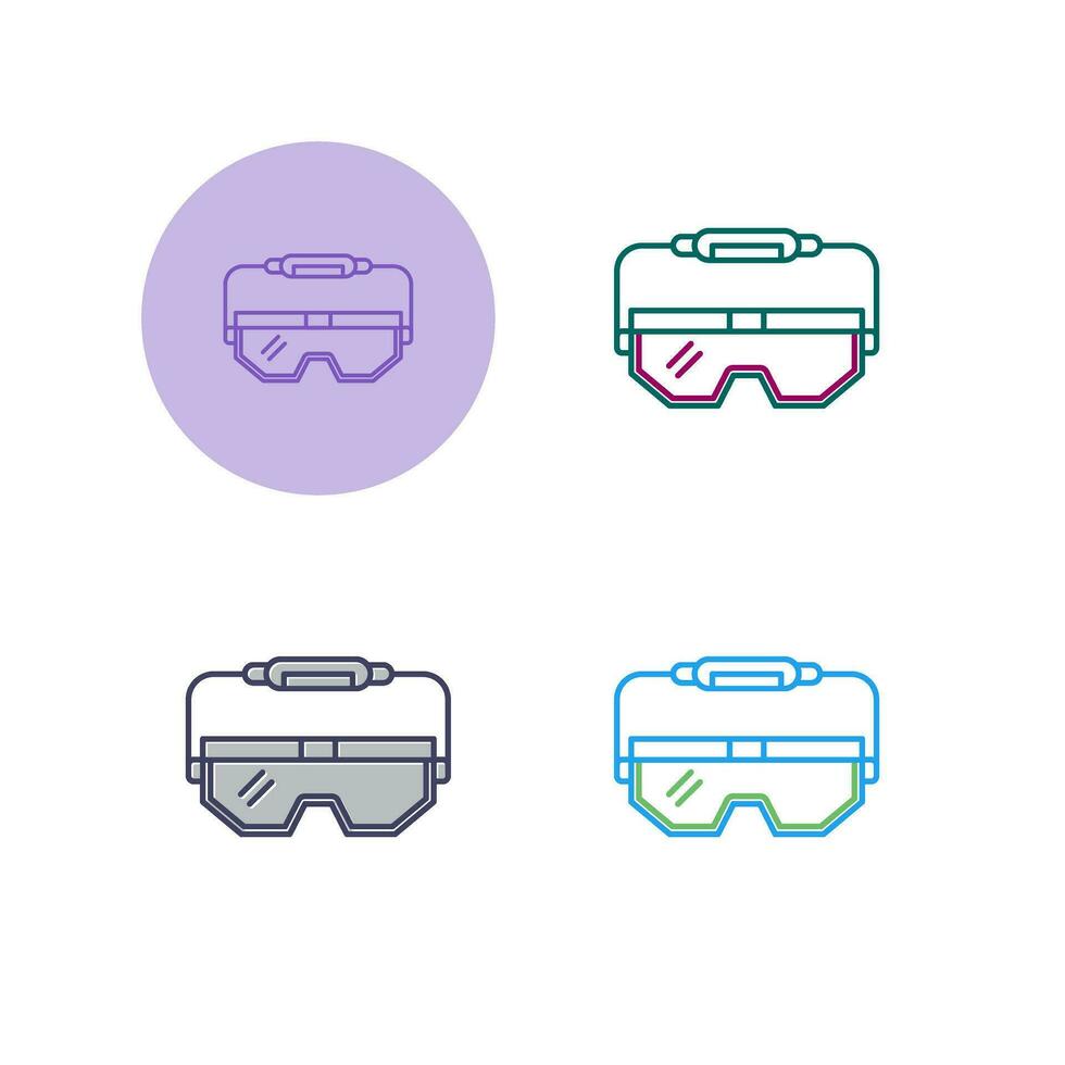 icono de vector de gafas de laboratorio