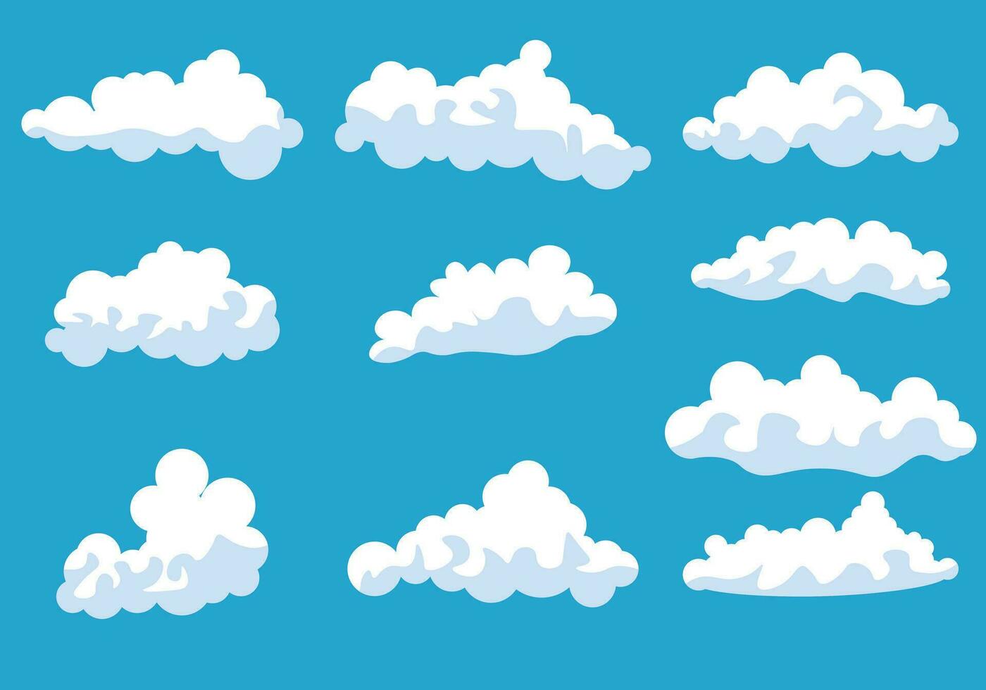 dibujos animados nubes, icono elementos ilustración vector nuevo