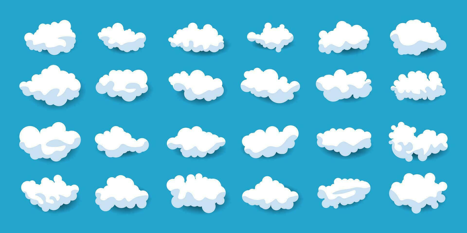 Cartoon clouds modern, icon ellements illustration vector new