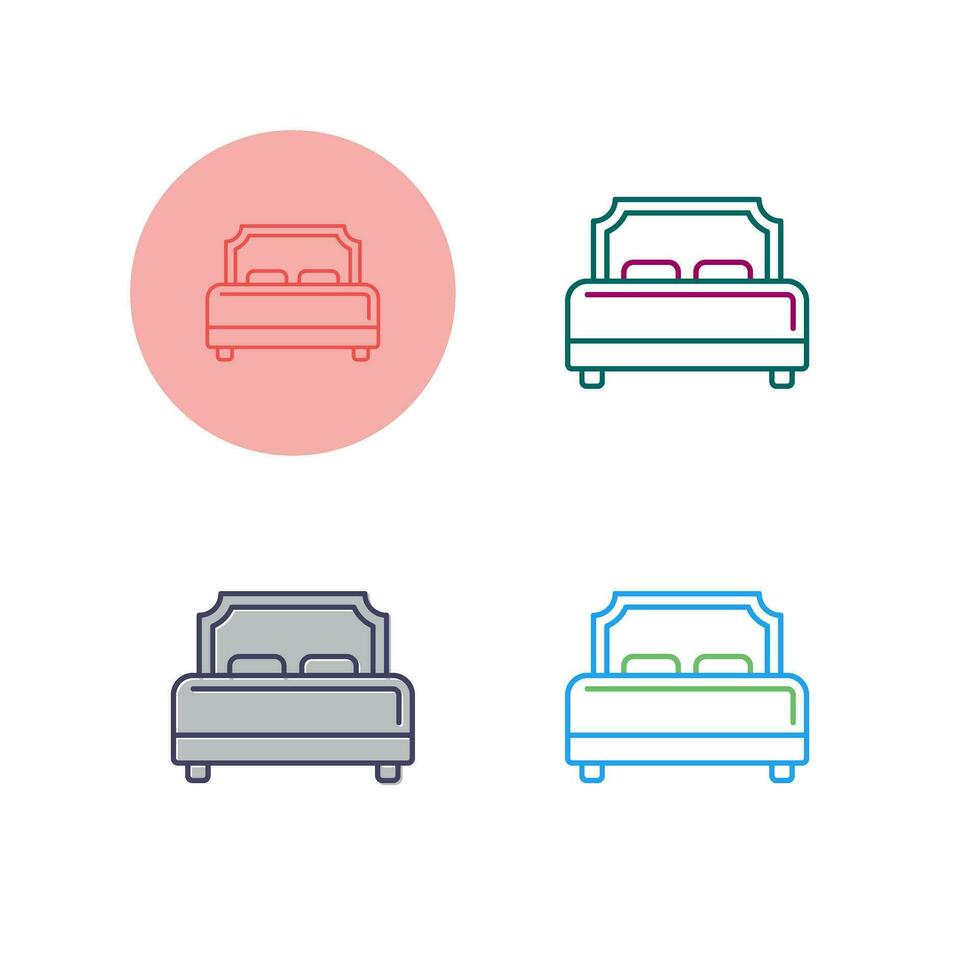 Hotel Bed Vector Icon