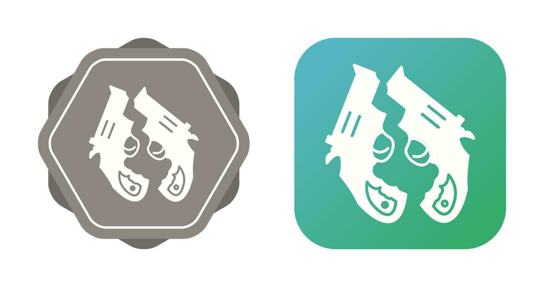 Two Guns Vector Icon