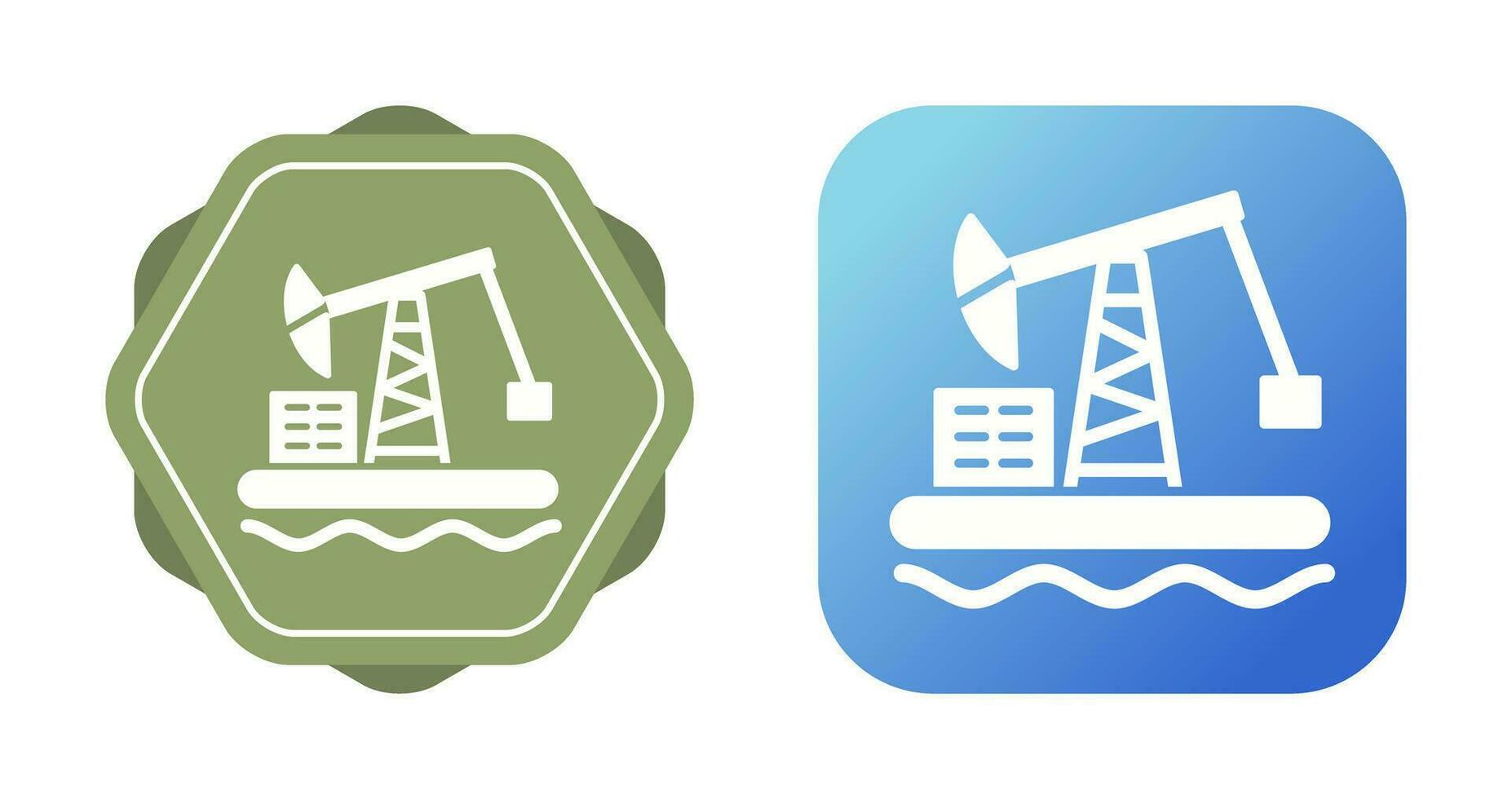 Oil Platform Vector Icon