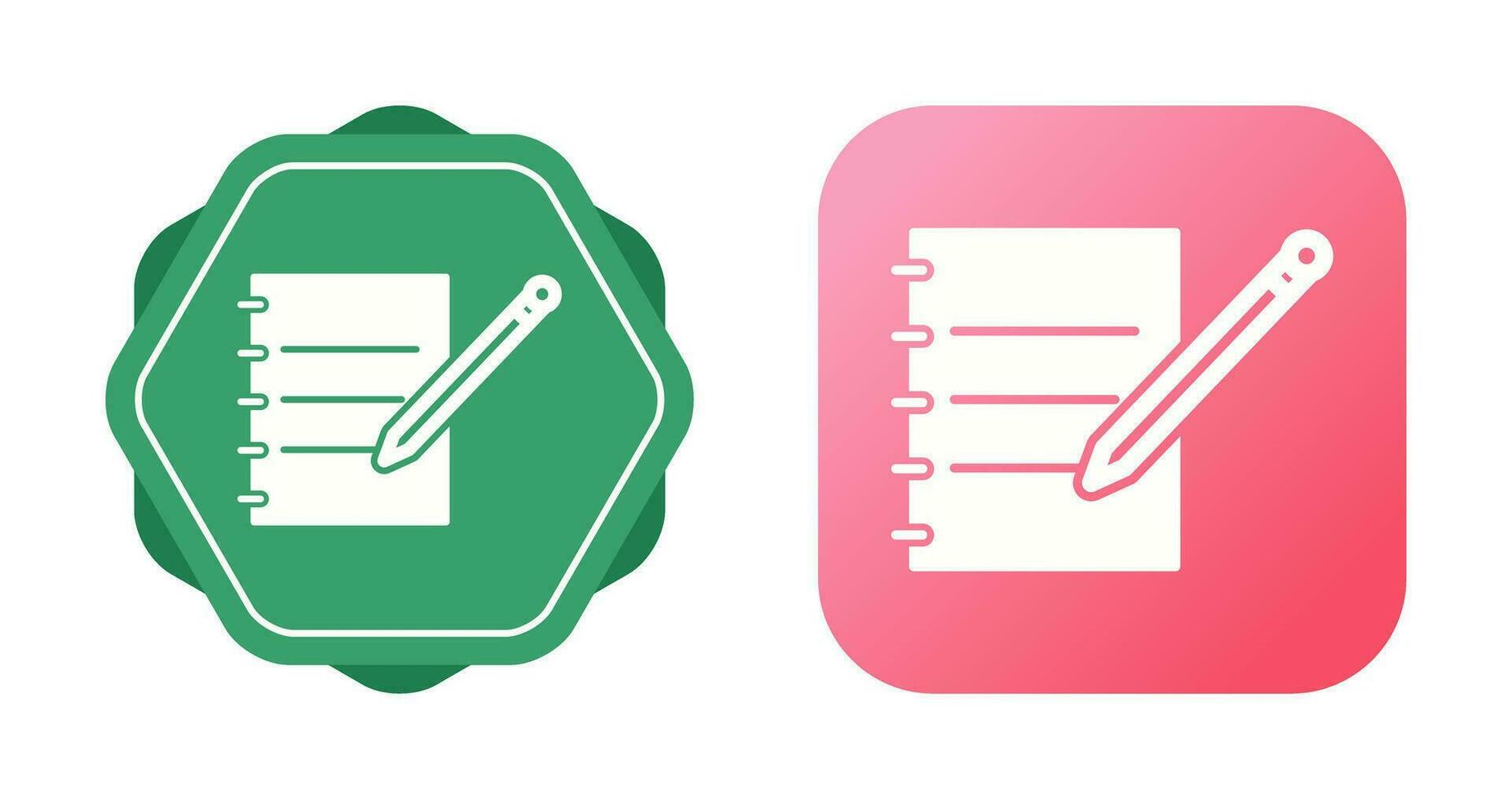 Notebook and Pen Vector Icon