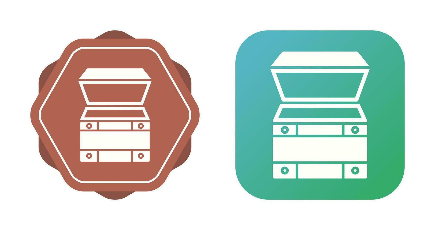 Open Treasure Box Vector Icon