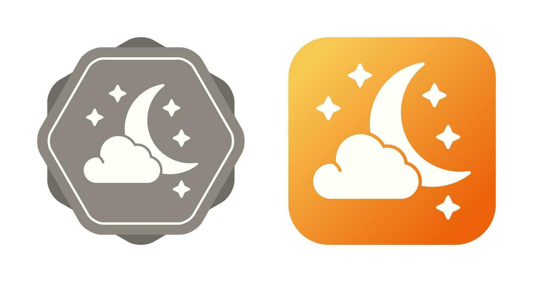 Starry Night Vector Icon