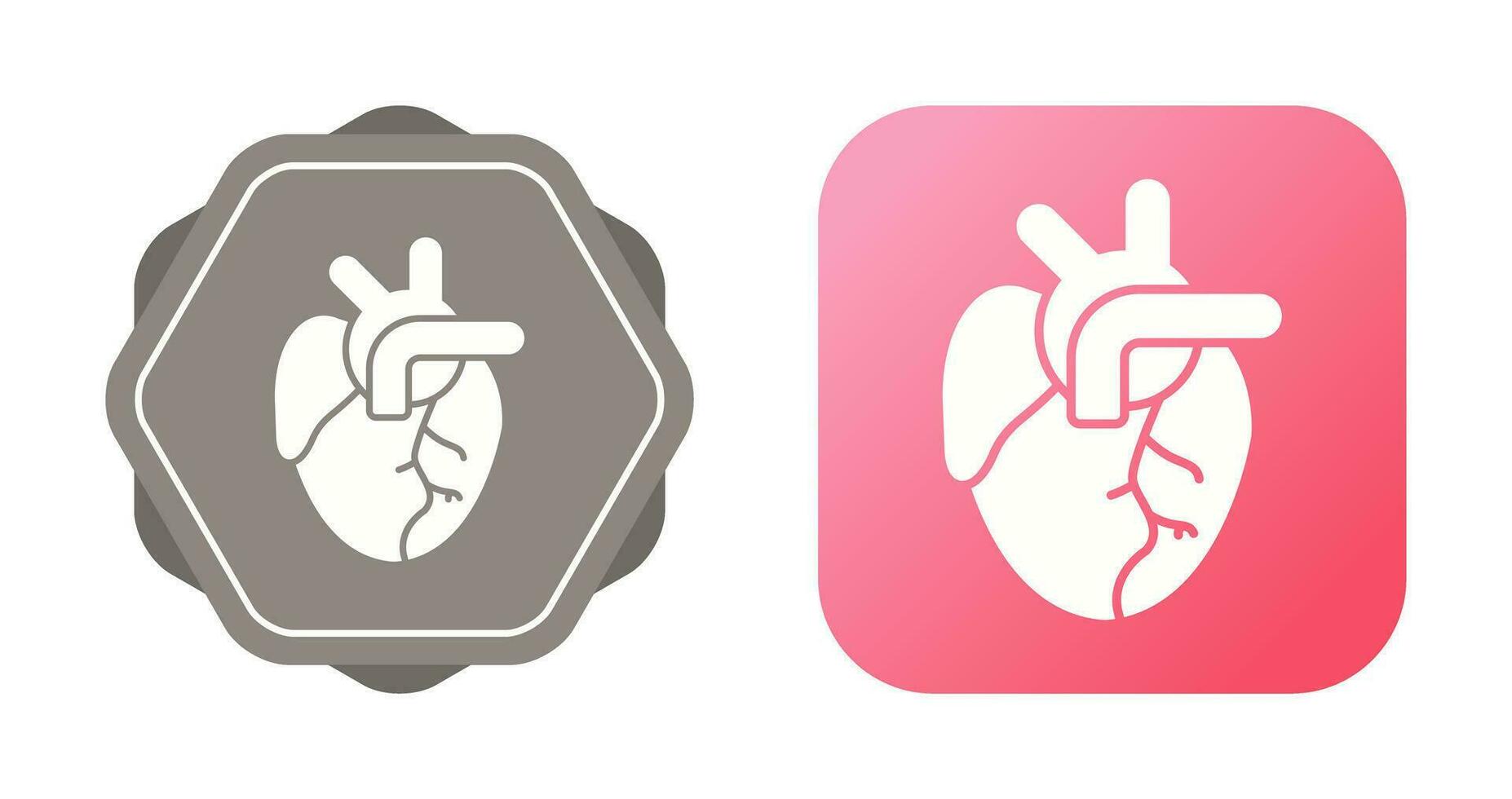 icono de vector de corazón médico