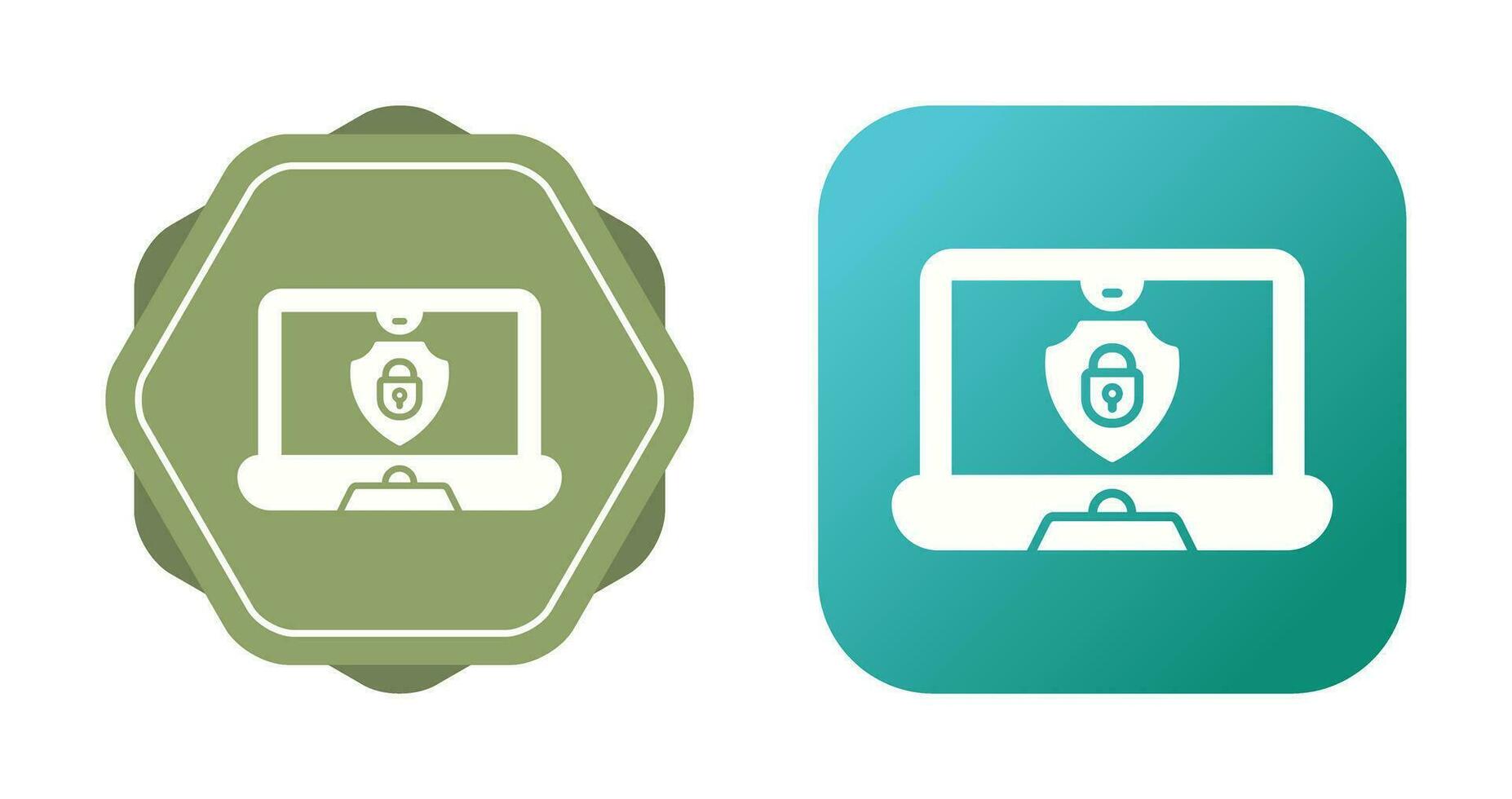 Laptop Security Vector Icon