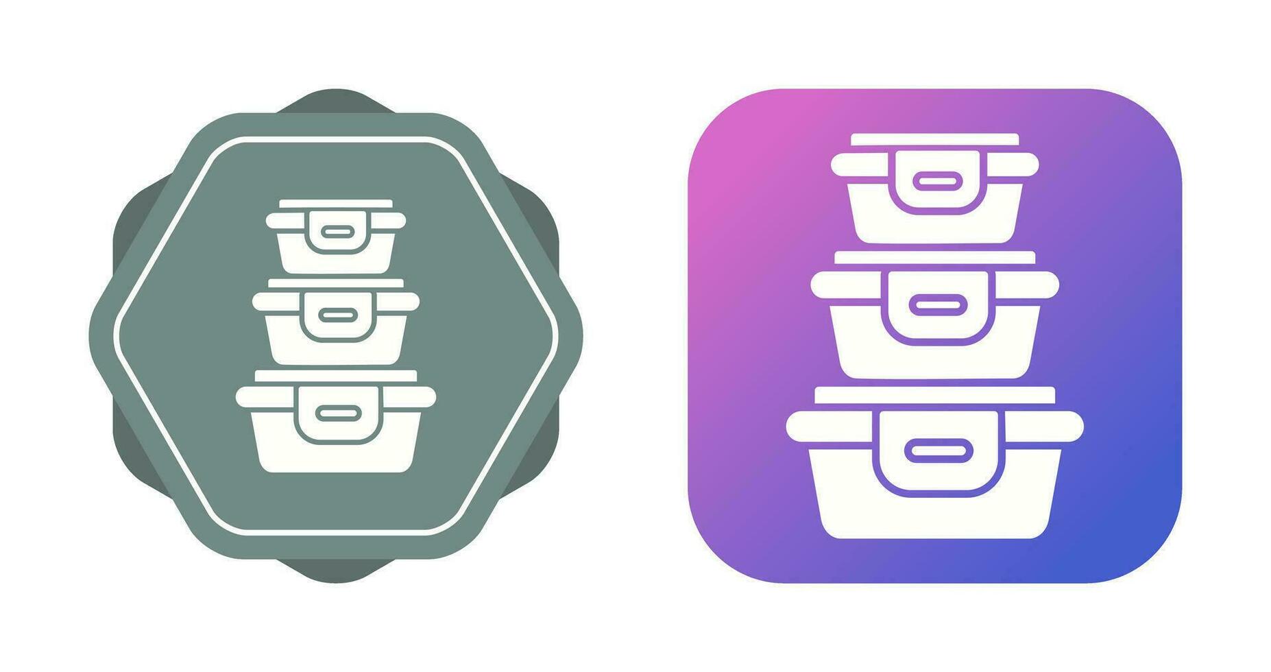 Plastic Food Container Vector Icon