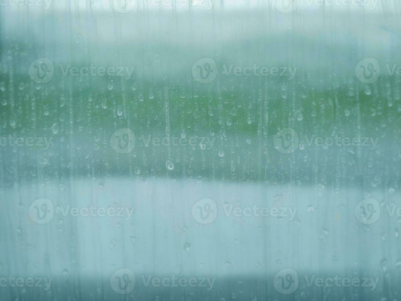 Close up water rain drop stain on window glass abstract background image, AI Generative photo