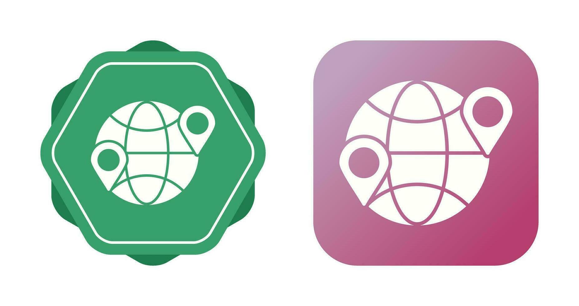Globe Location Vector Icon