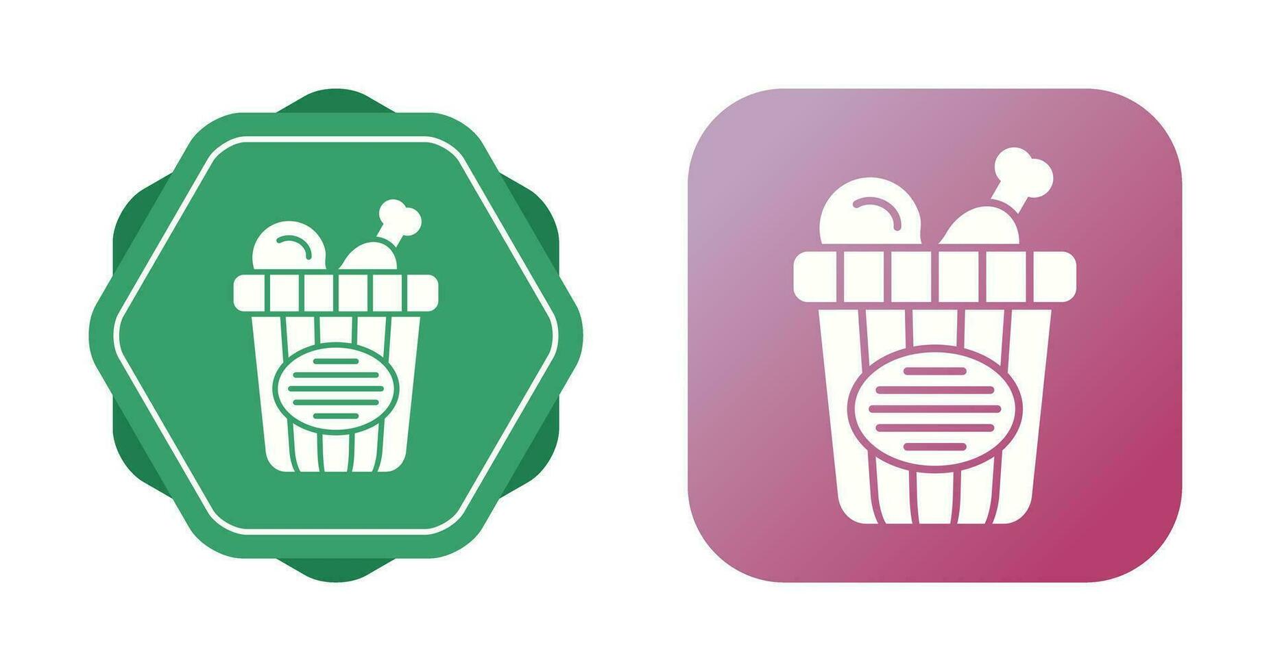 Chicken Bucket Vector Icon