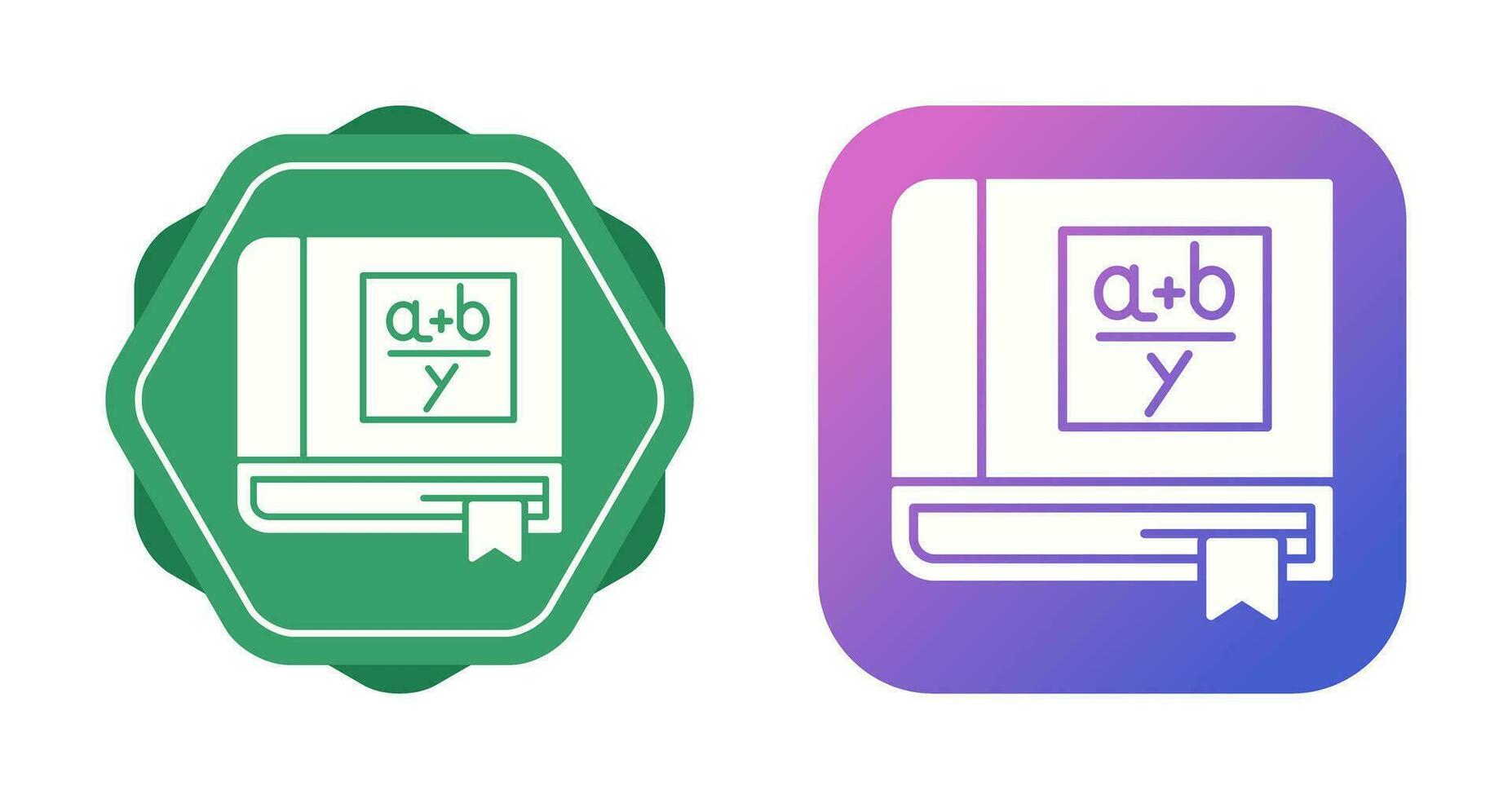 Algebra Book Vector Icon