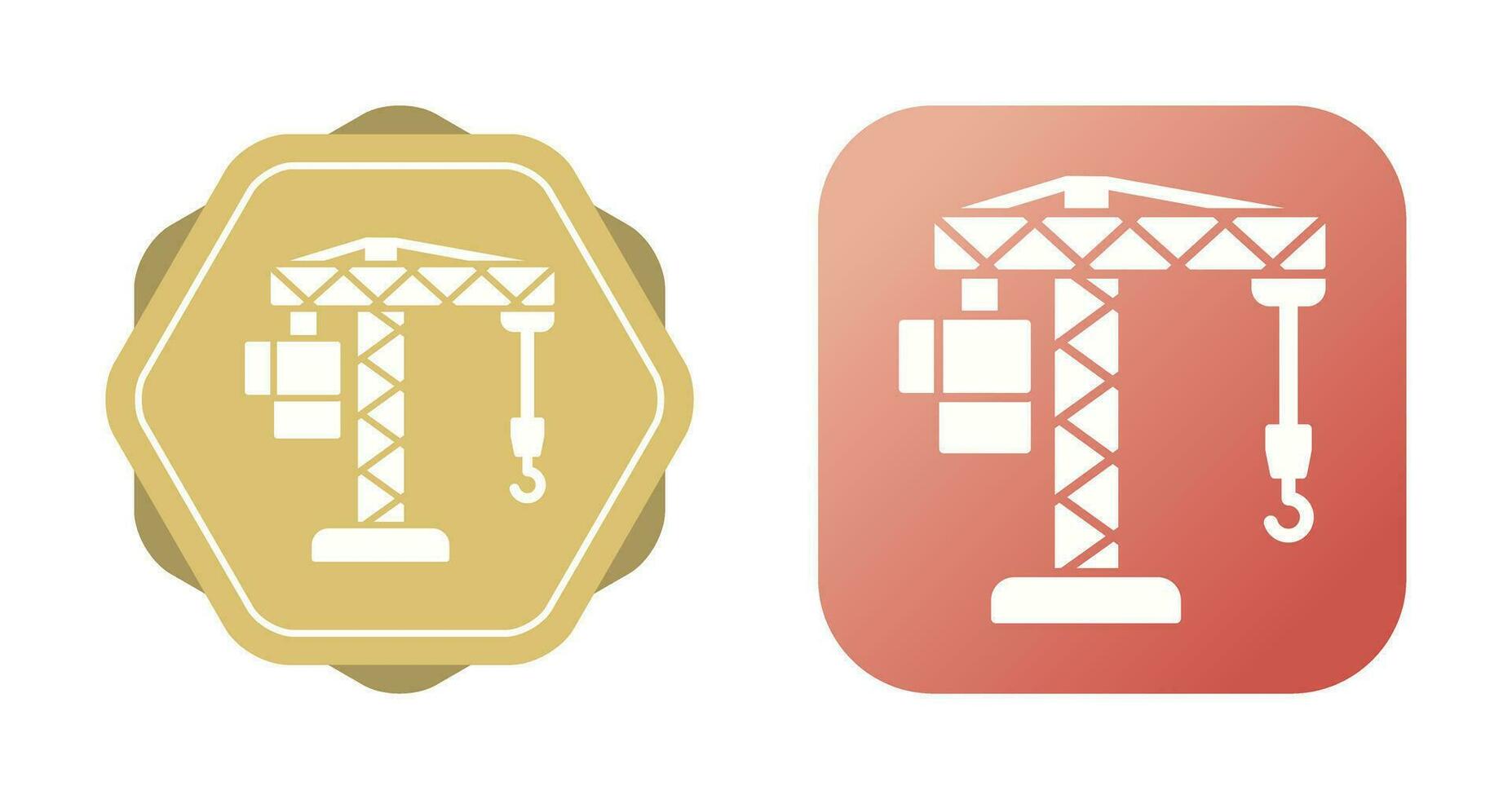 Crane Lifting Vector Icon