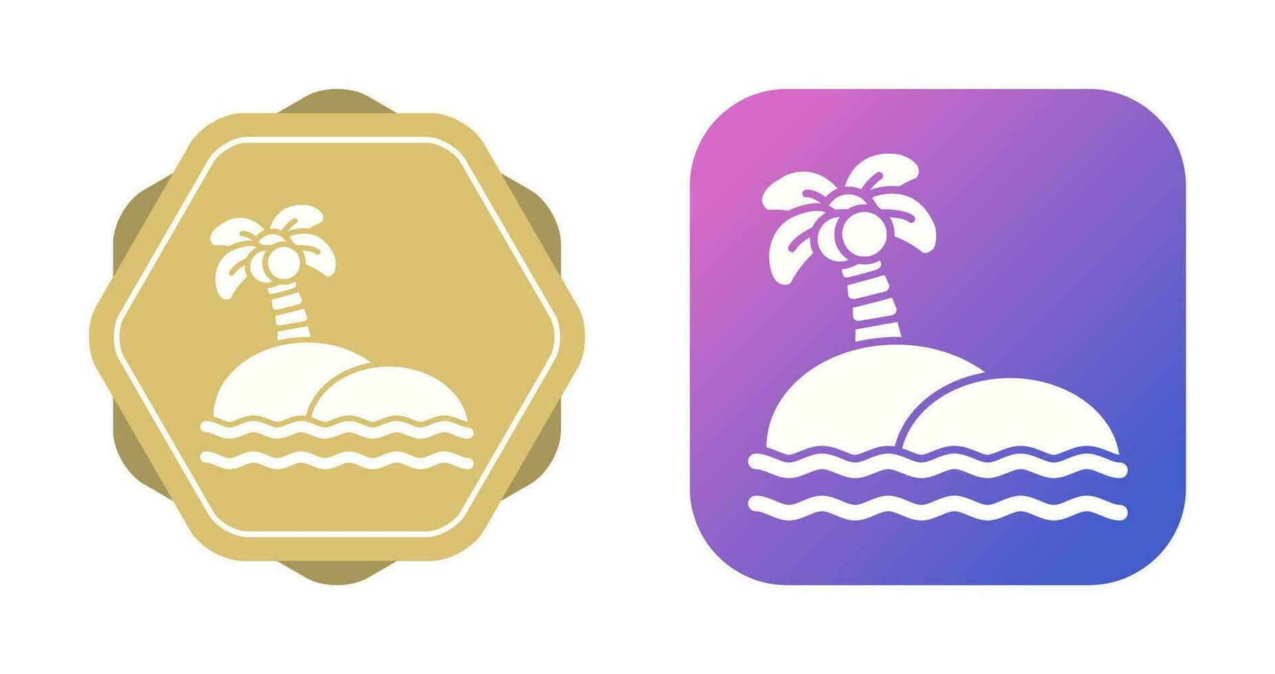 icono de vector de isla