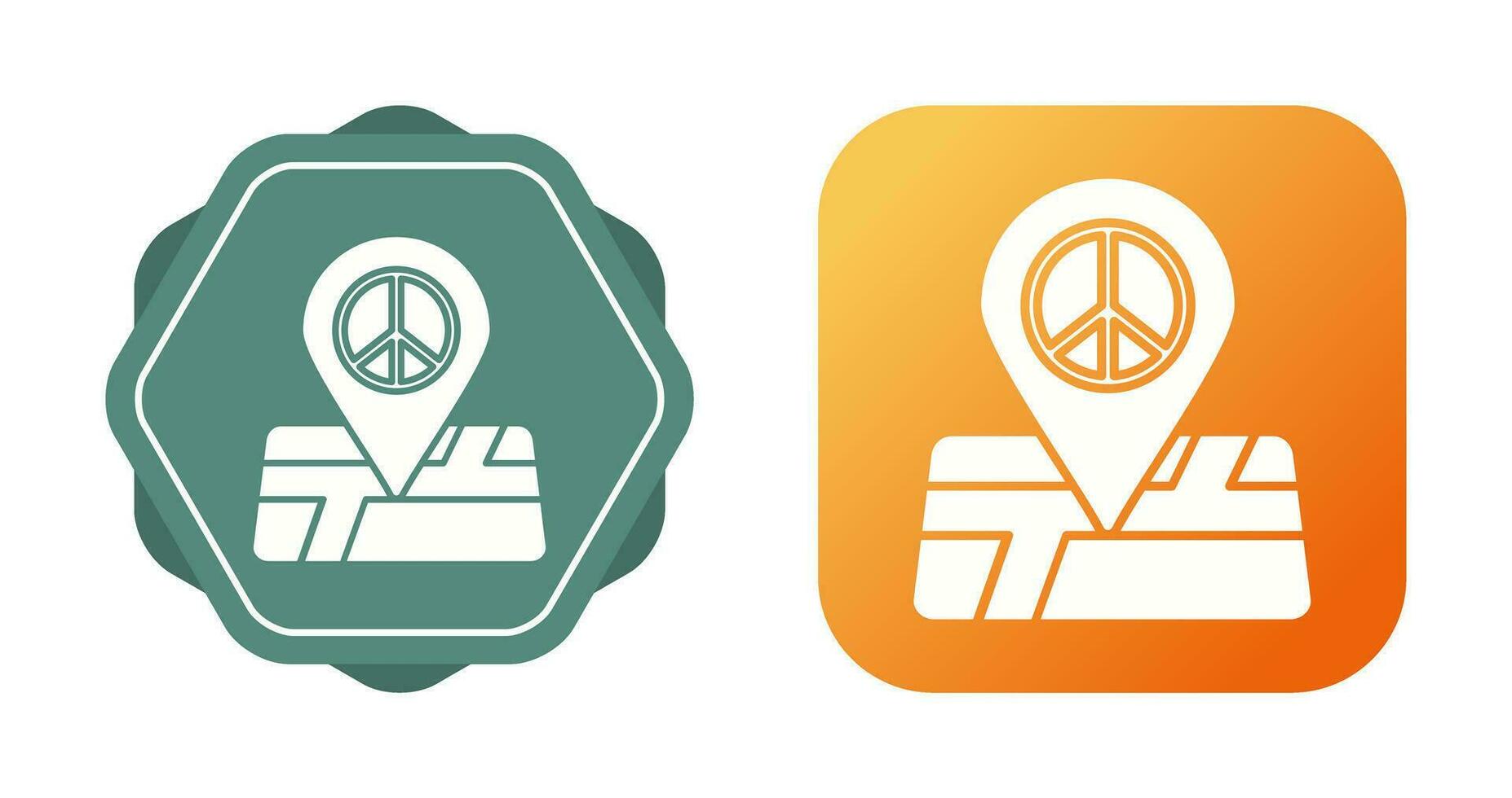 Peace Location Vector Icon