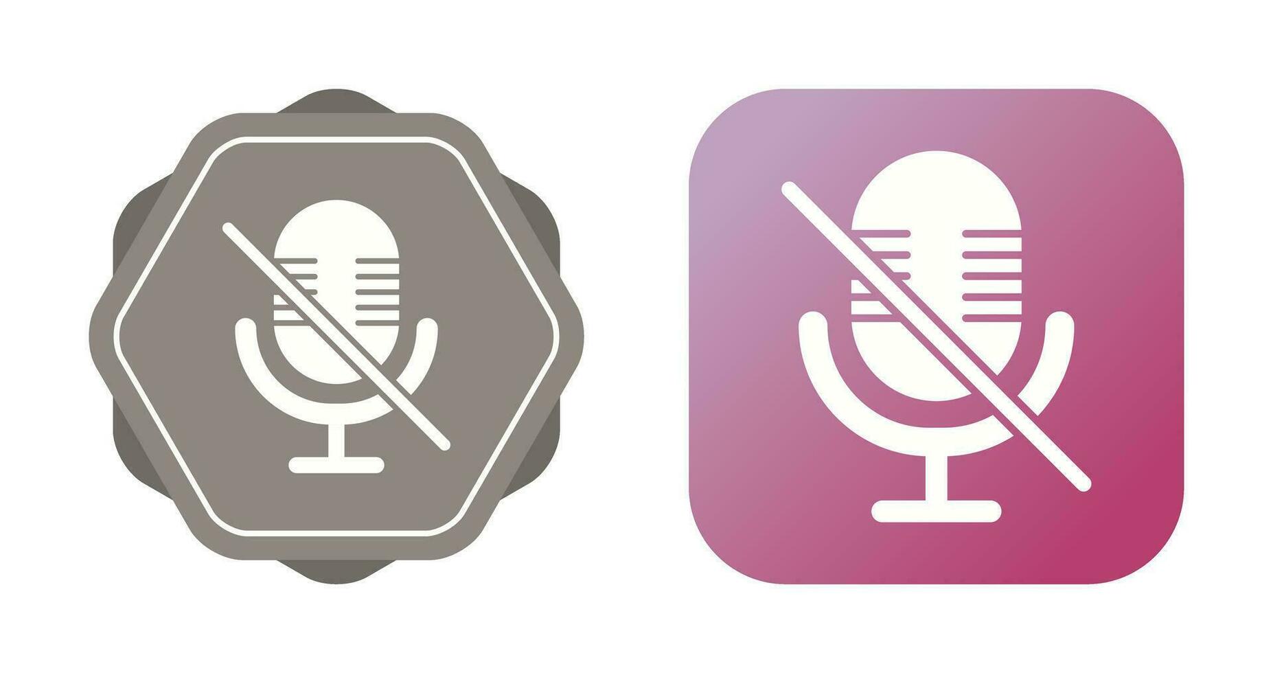 Microphone Mute Vector Icon
