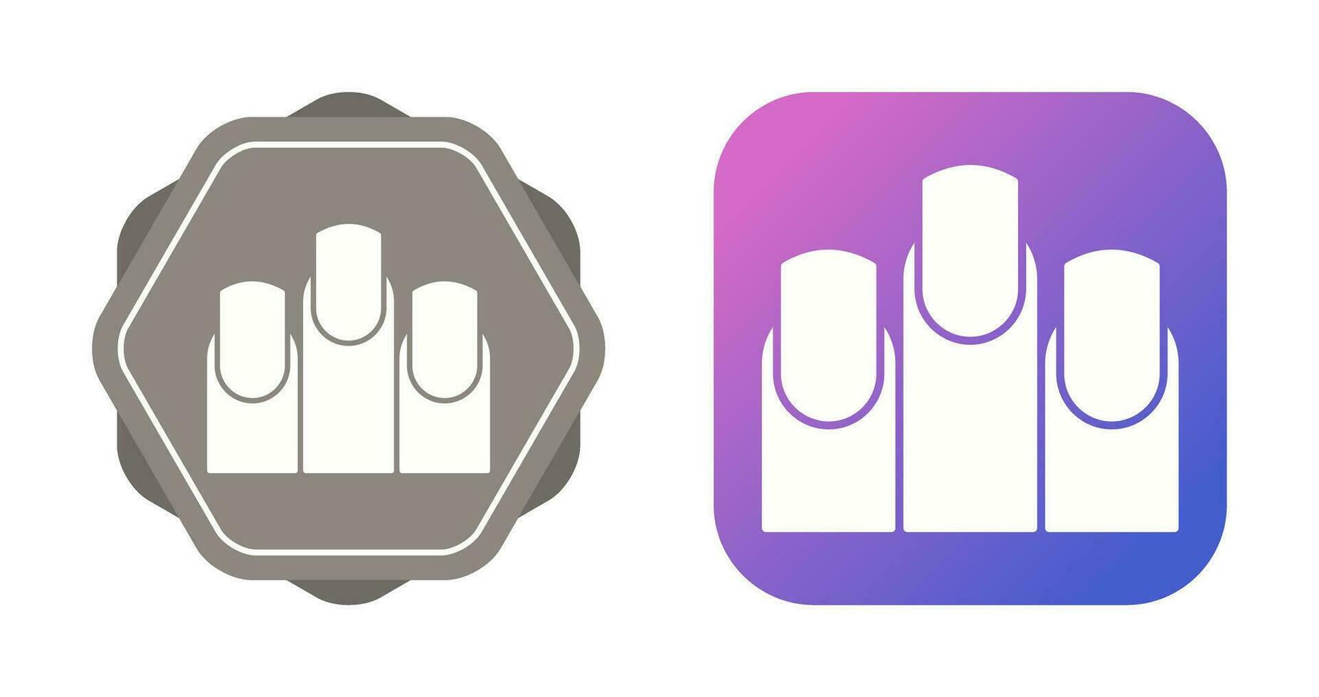 icono de vector de uñas