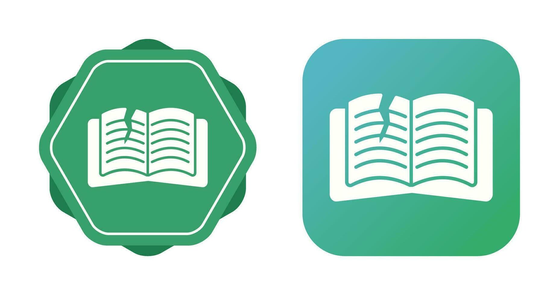 Teared Book Vector Icon