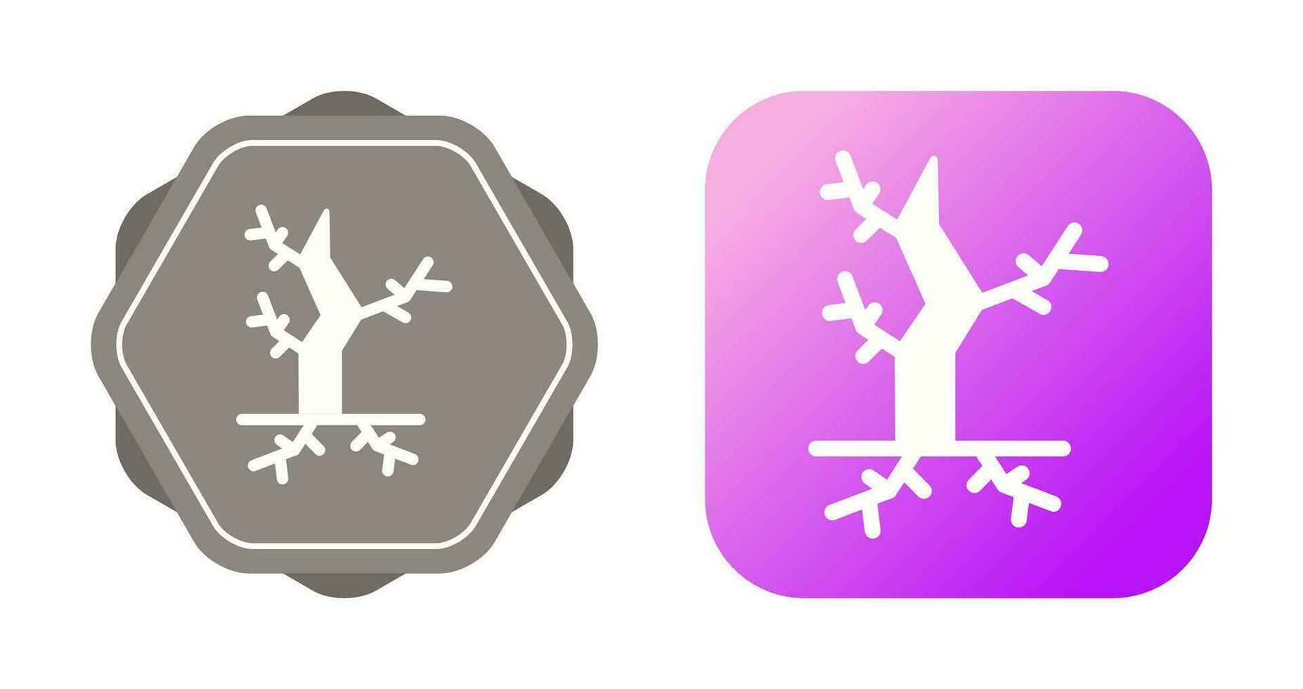 icono de vector de árbol muerto