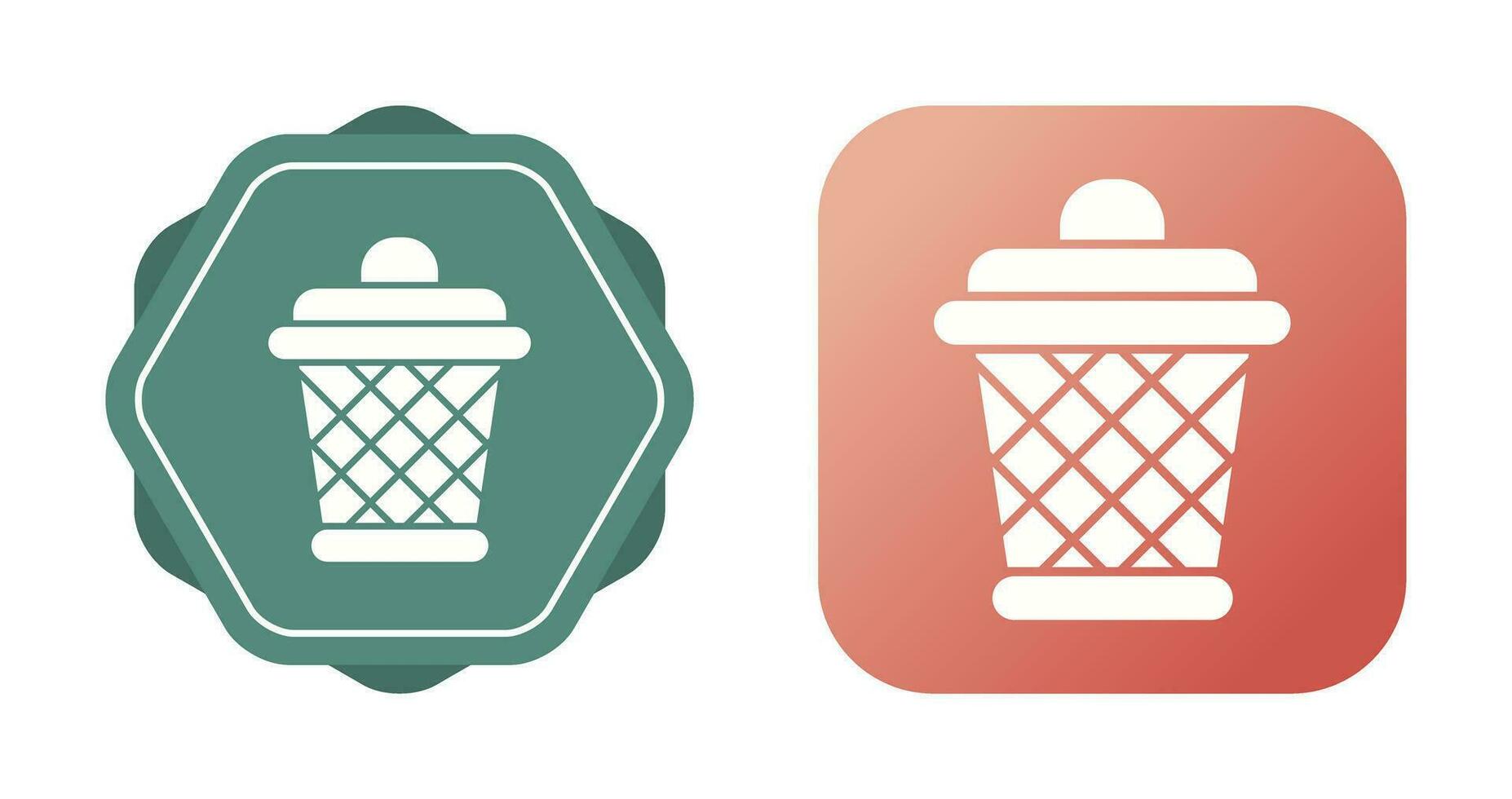 icono de vector de cubo de basura