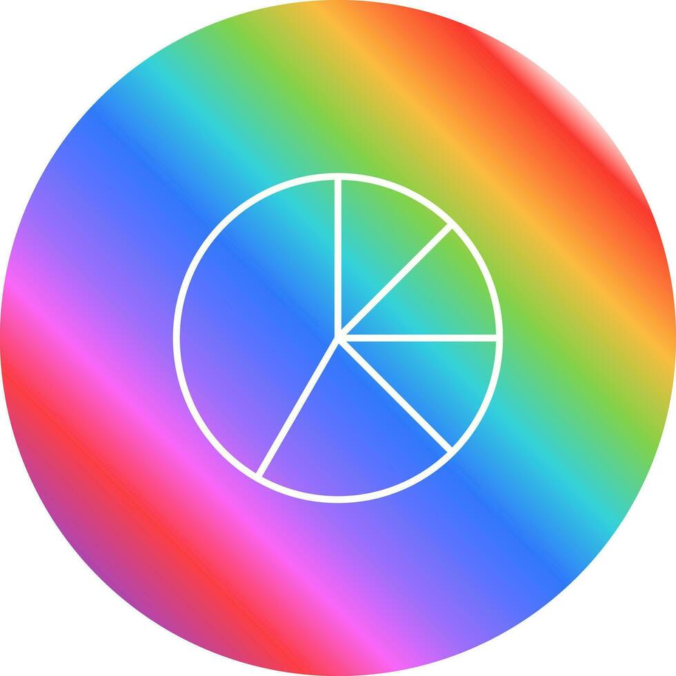 icono de vector de gráfico circular