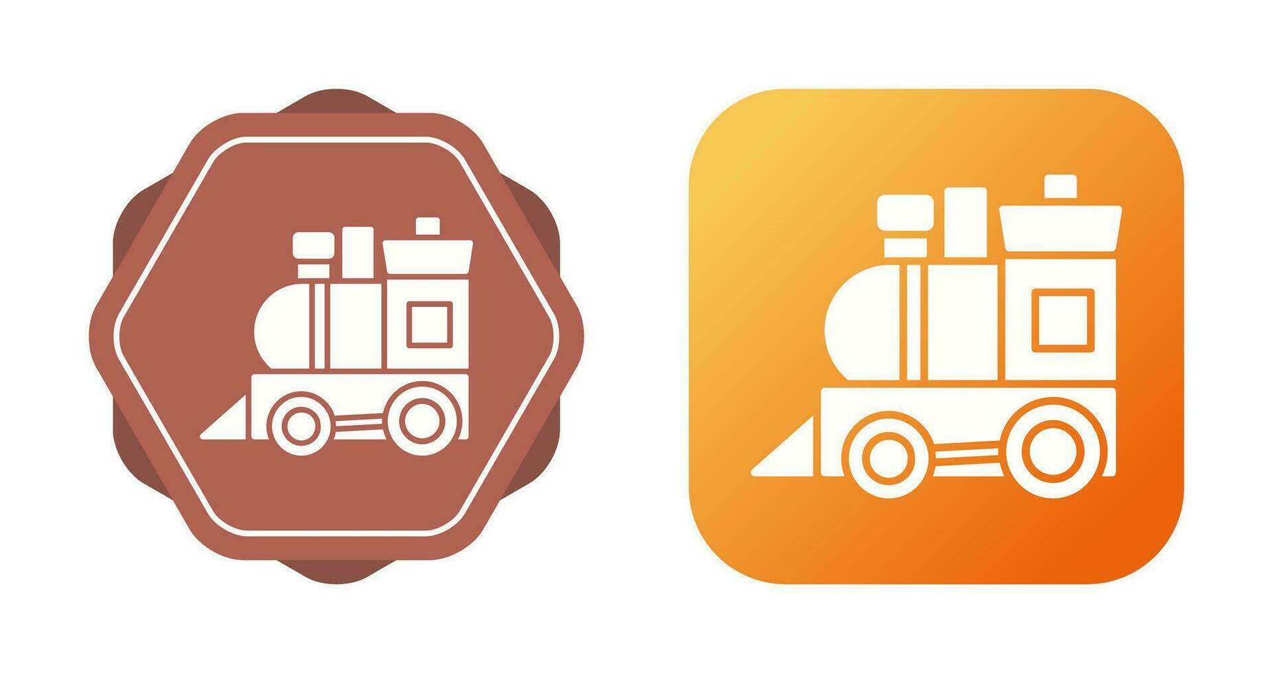 icono de vector de tren de juguete