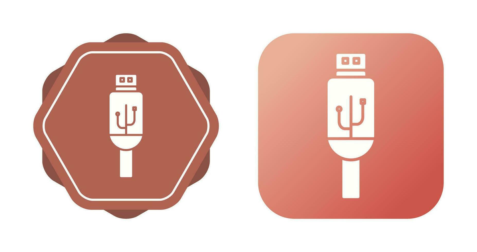 icono de vector de cable usb