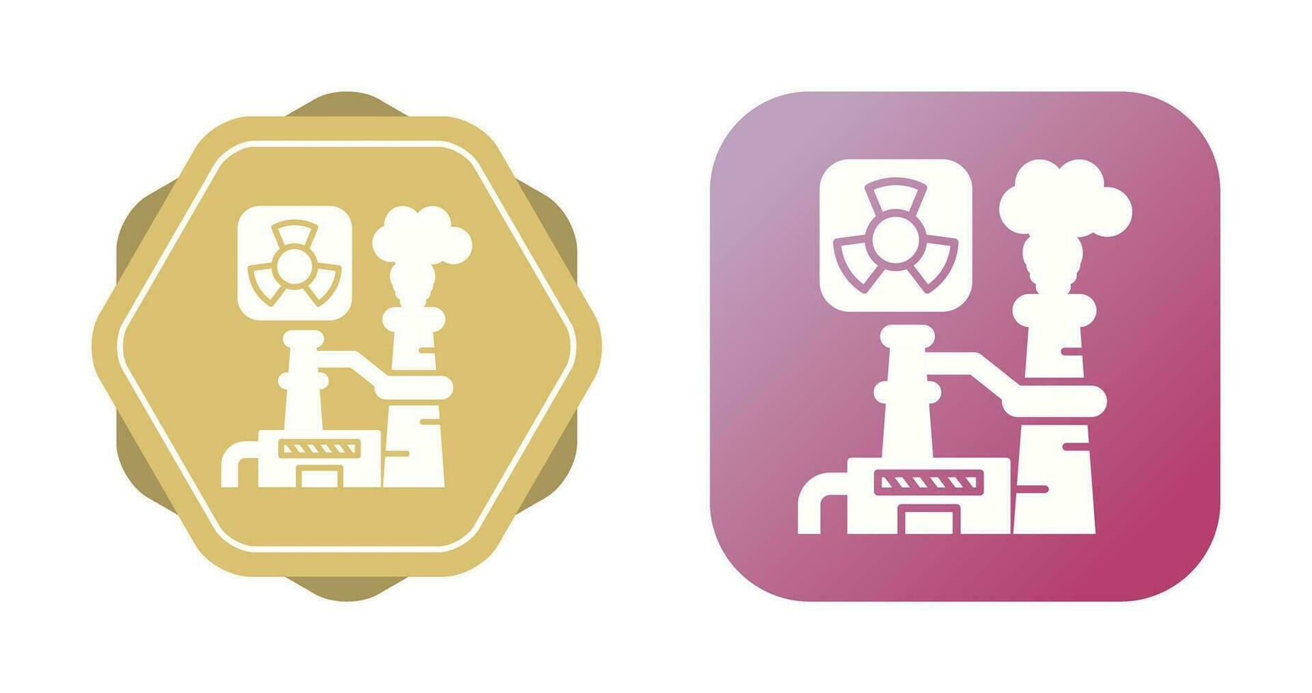 Nuclear Plant Vector Icon