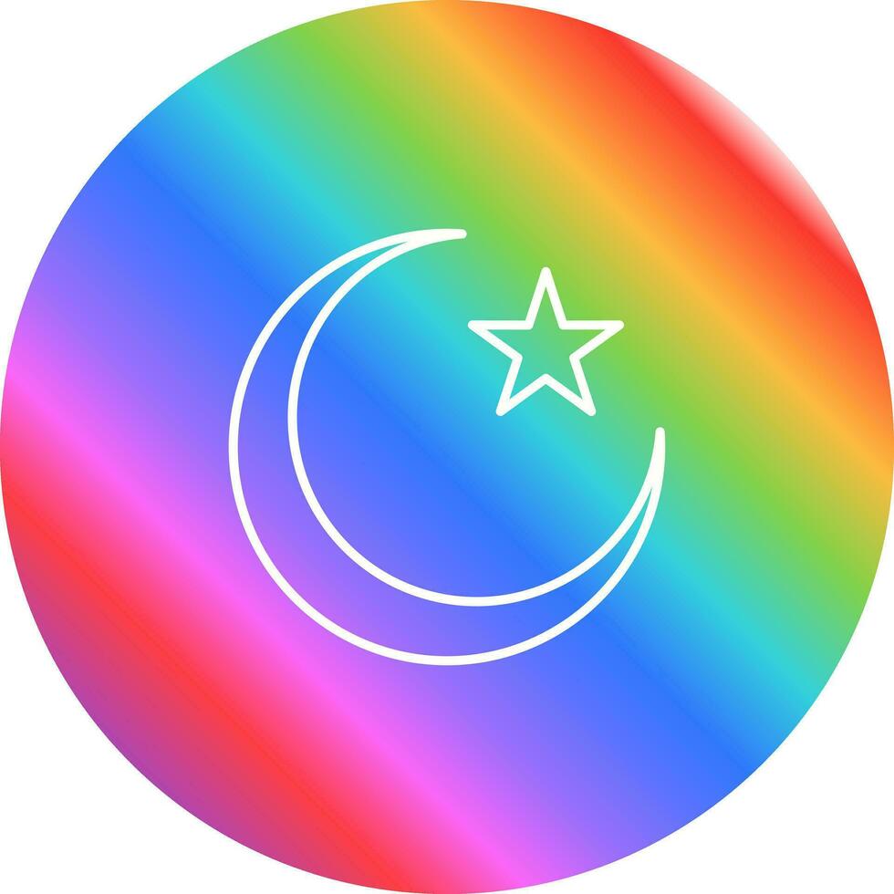 Moon and Star Vector Icon