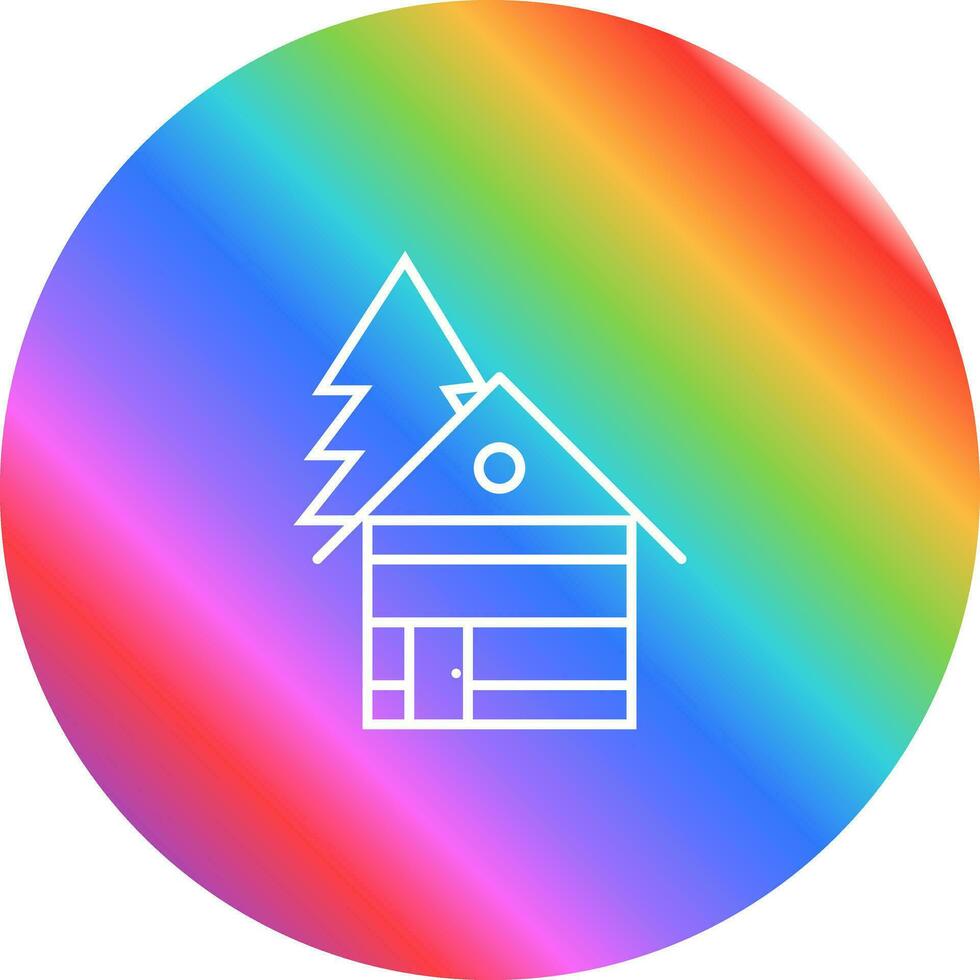 Wood Cabin Vector Icon