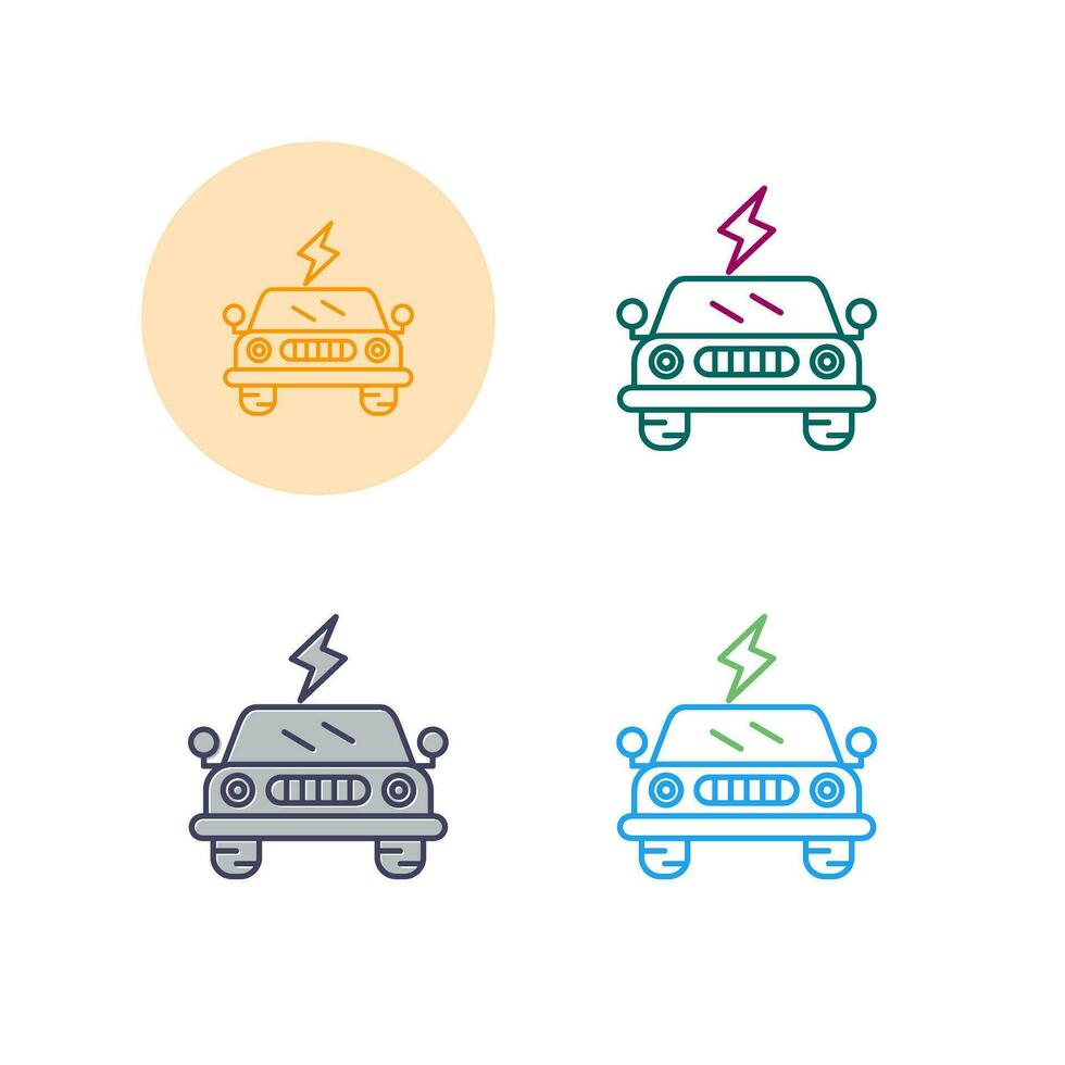 Electric Car Vector Icon