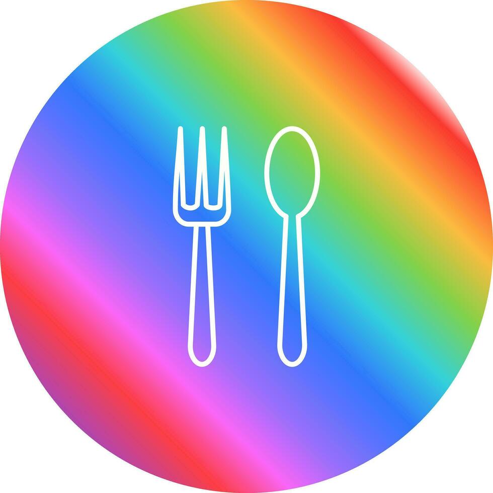 icono de vector de cuchara y tenedor