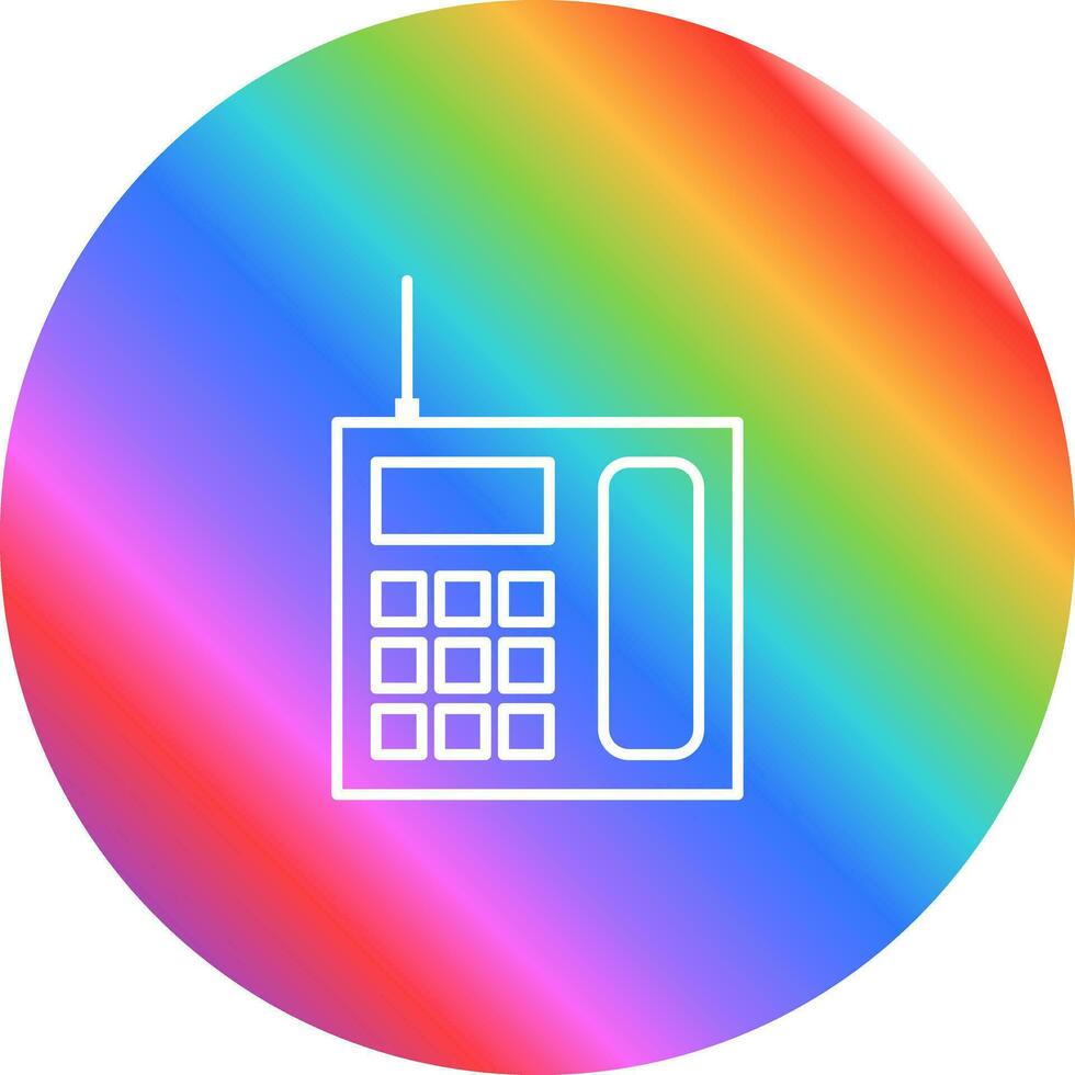 icono de vector de teléfono fijo inalámbrico