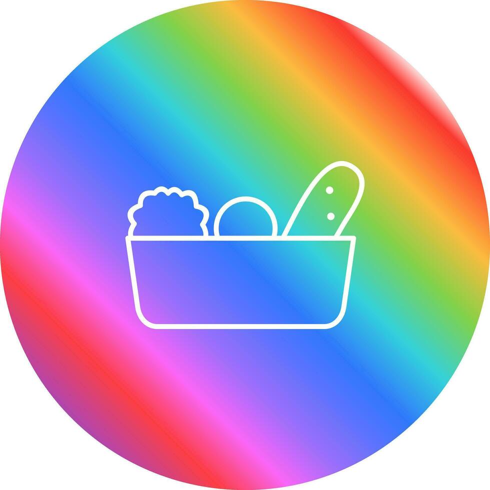 Vegetable Basket Vector Icon