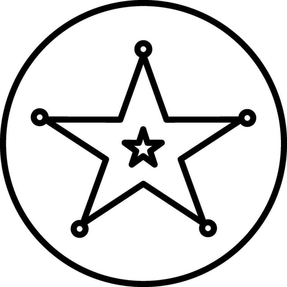 Sheriff Badge Vector Icon