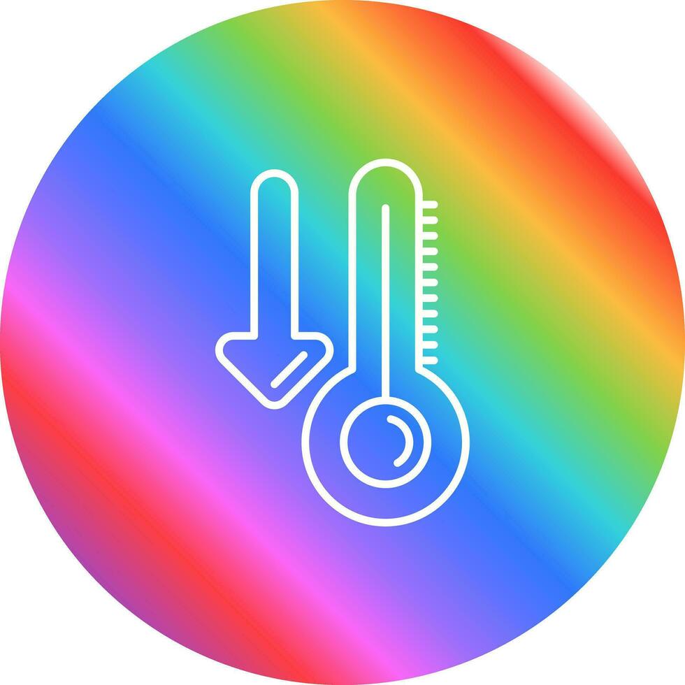 icono de vector de baja temperatura