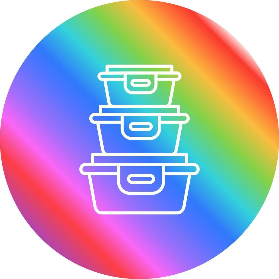 Plastic Food Container Vector Icon