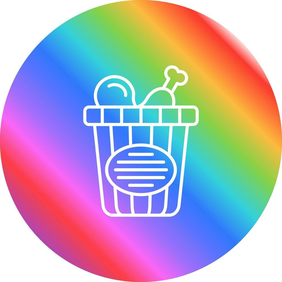 Chicken Bucket Vector Icon