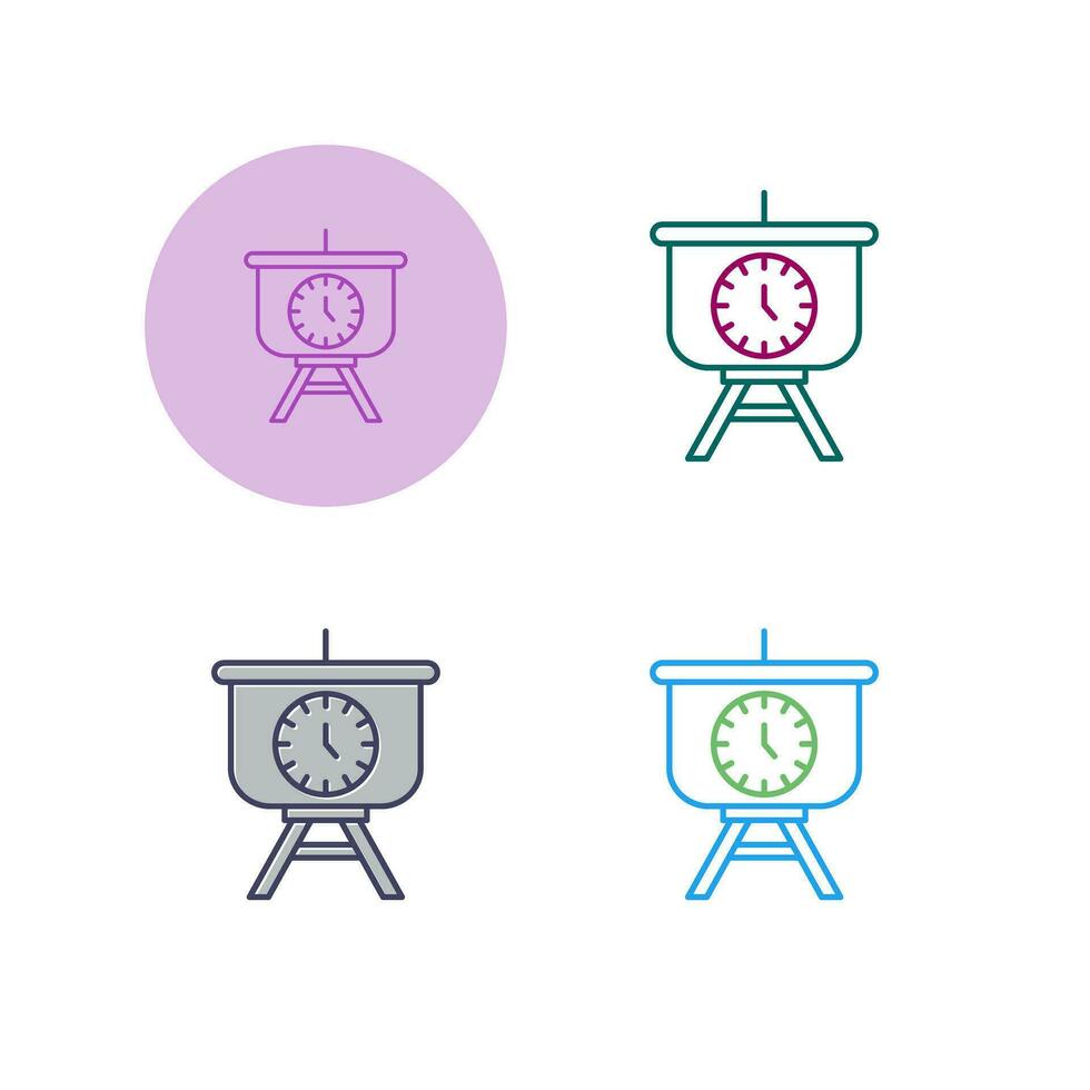 Time Manage Presentation Vector Icon