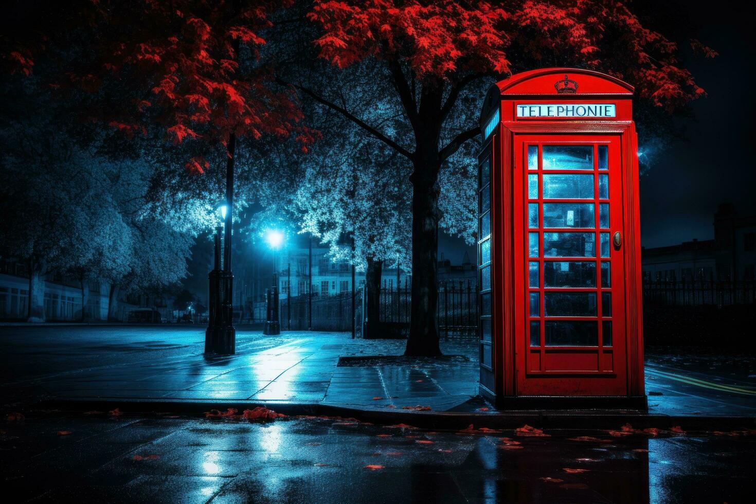 A  red telephone booth photo