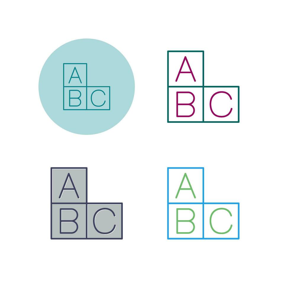 icono de vector abc