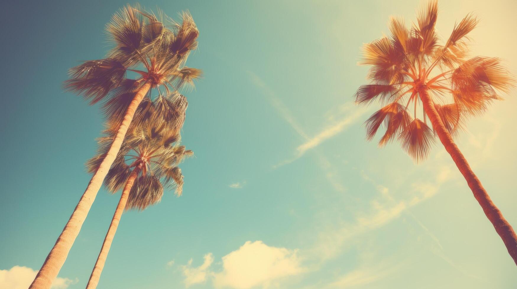 Palm trees background photo