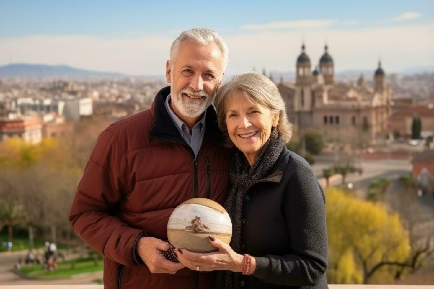 feliz pareja de ancianos foto