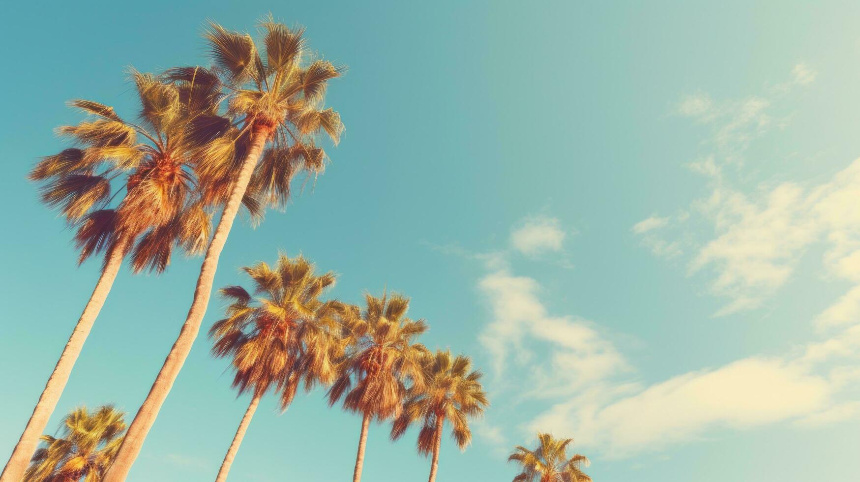 Palm trees background photo