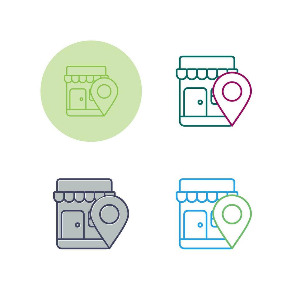 Shop Location Vector Icon
