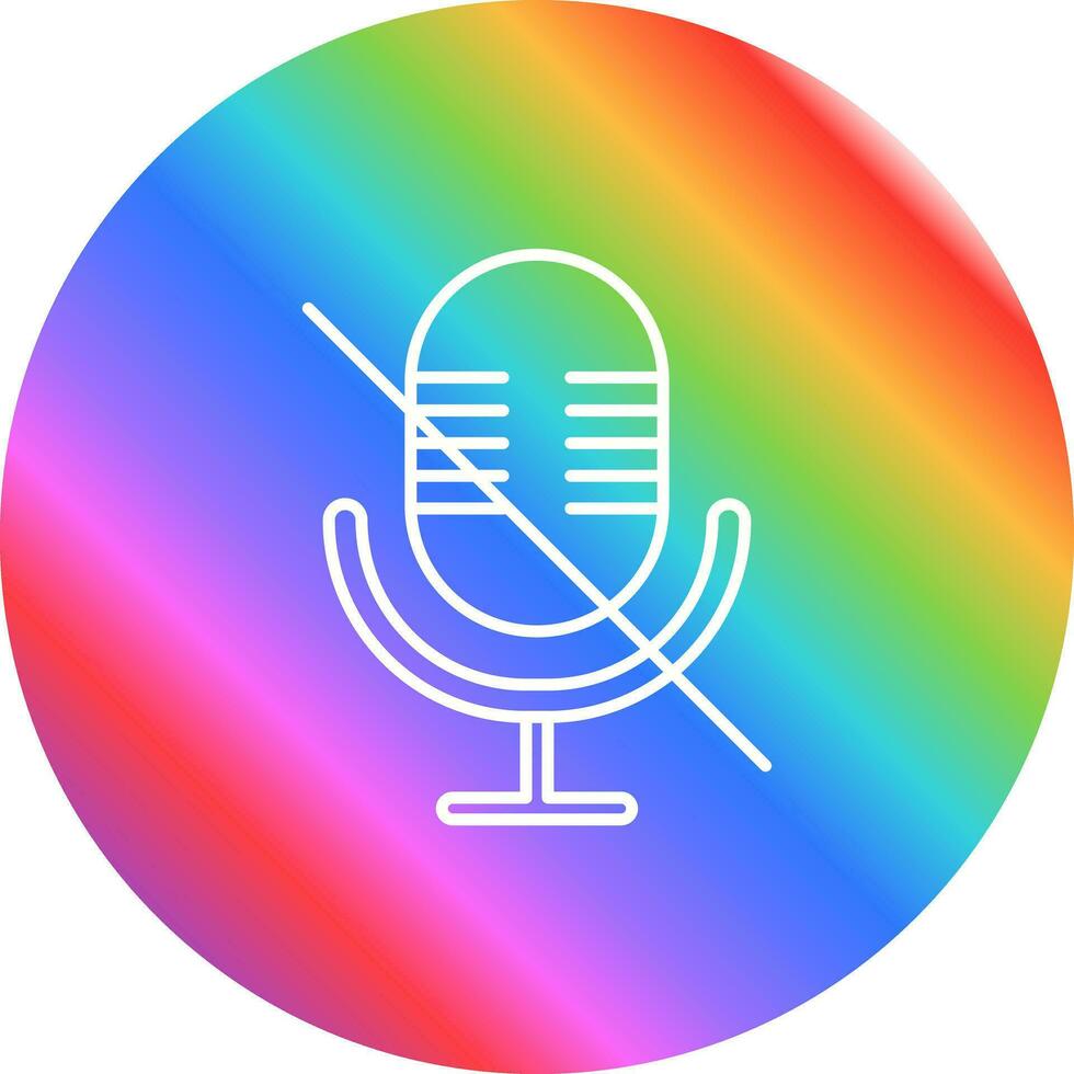 Microphone Mute Vector Icon