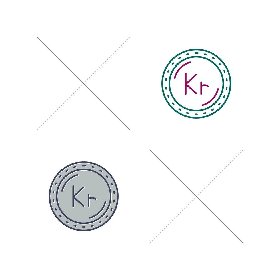 Krone Currency Vector Icon